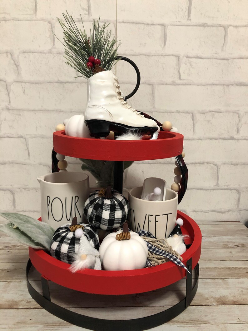 Two Tiered Tray Display Tray Kitchen Display Tray Etsy