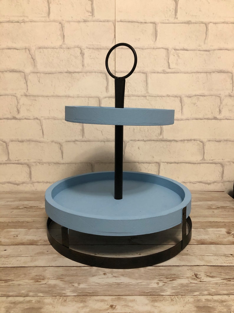 Two Tiered Tray Display Tray Kitchen Display Tray Etsy