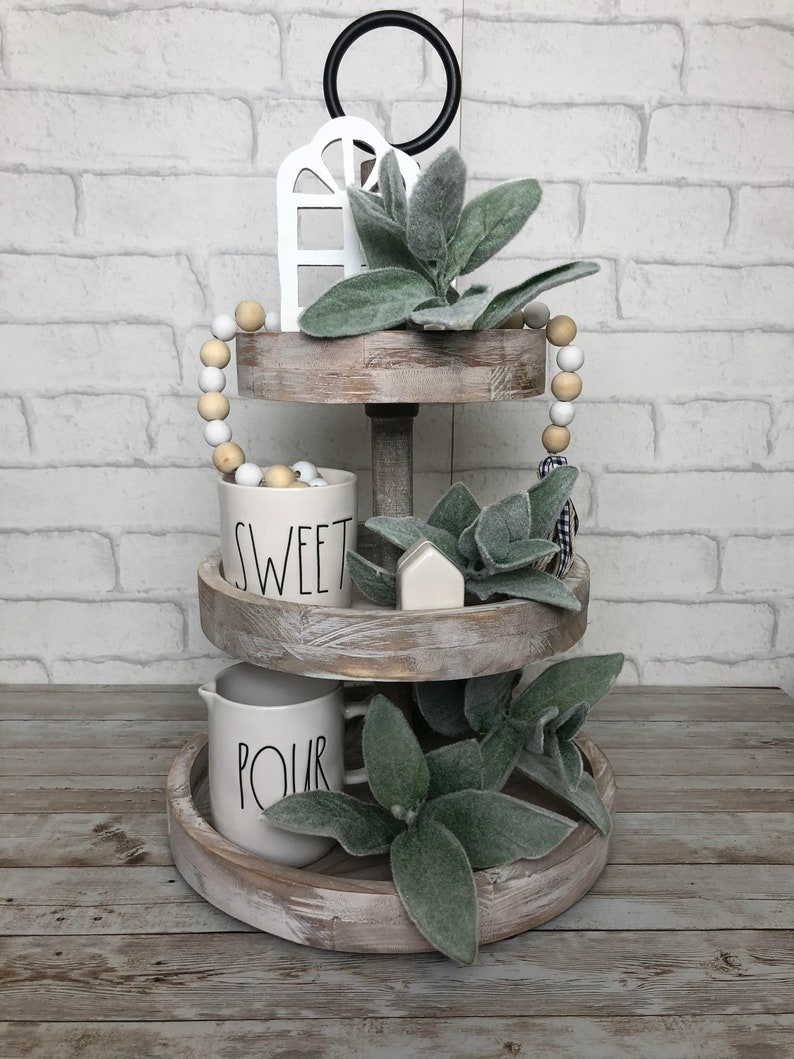 Three Tiered Tray Display Tray Kitchen Display Tray Etsy