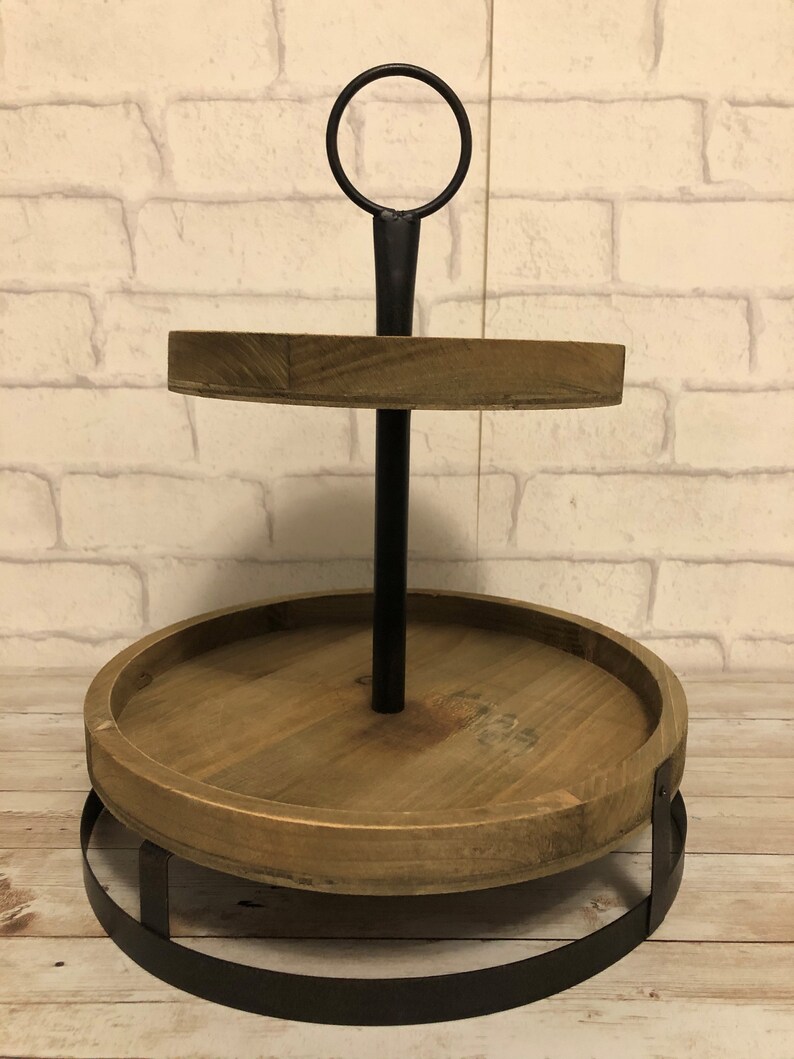 Two Tiered Tray Display Tray Kitchen Display Tray Etsy