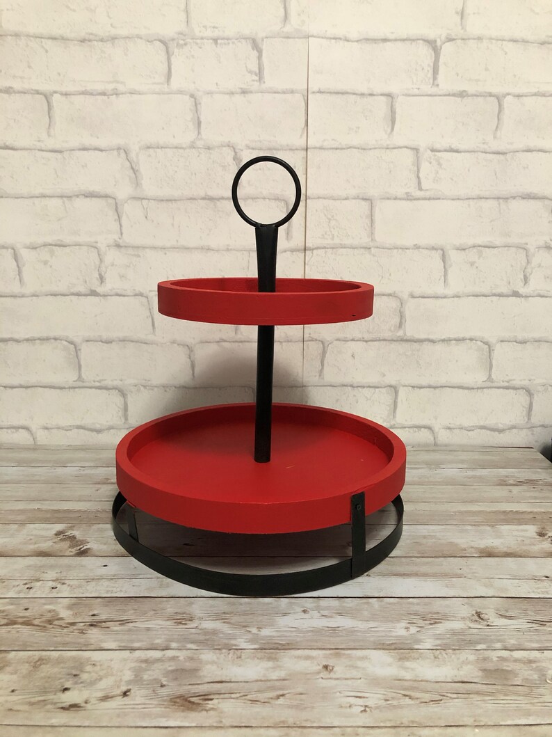 Two Tiered Tray Display Tray Kitchen Display Tray Etsy