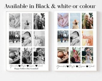 Grandad Photo Collage Print,Personalised Grandad Print,Father's Day Print,Personalised Collage Print,Father's Day Gift,Gift For Grandad