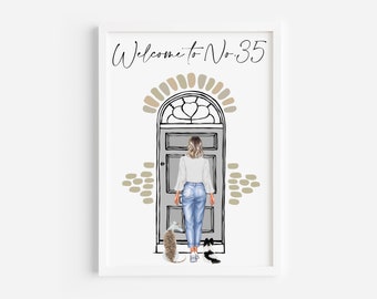 New Home Gift For Couple, Couple Print, New Home Owner Gift, New Home Card, Welcome To Our Home Print, First Home Gift, Family Print