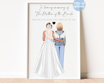 In Memory Of The Mother Of The Bride Sign, In Memory Of The Mother Of The Bride Gift, Remembrance Mother Of The Bride Sign, Mum Remembrance
