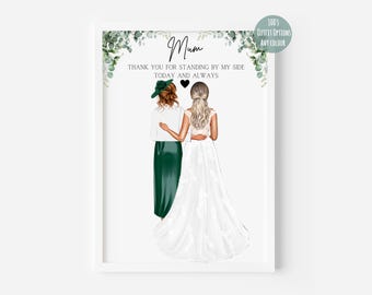 Personalised Mother Of The Bride Print, Gift For Mother Of The Bride , Wedding Gift For Mum, Mother In Law Wedding Gift, Wedding Print