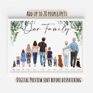 Personalised Family Print,Family Gift,Mum Print,Mothers Day Print,Mothers Day Gift,Mum Gift,Family Portrait,Our Family Print,Fathers Day