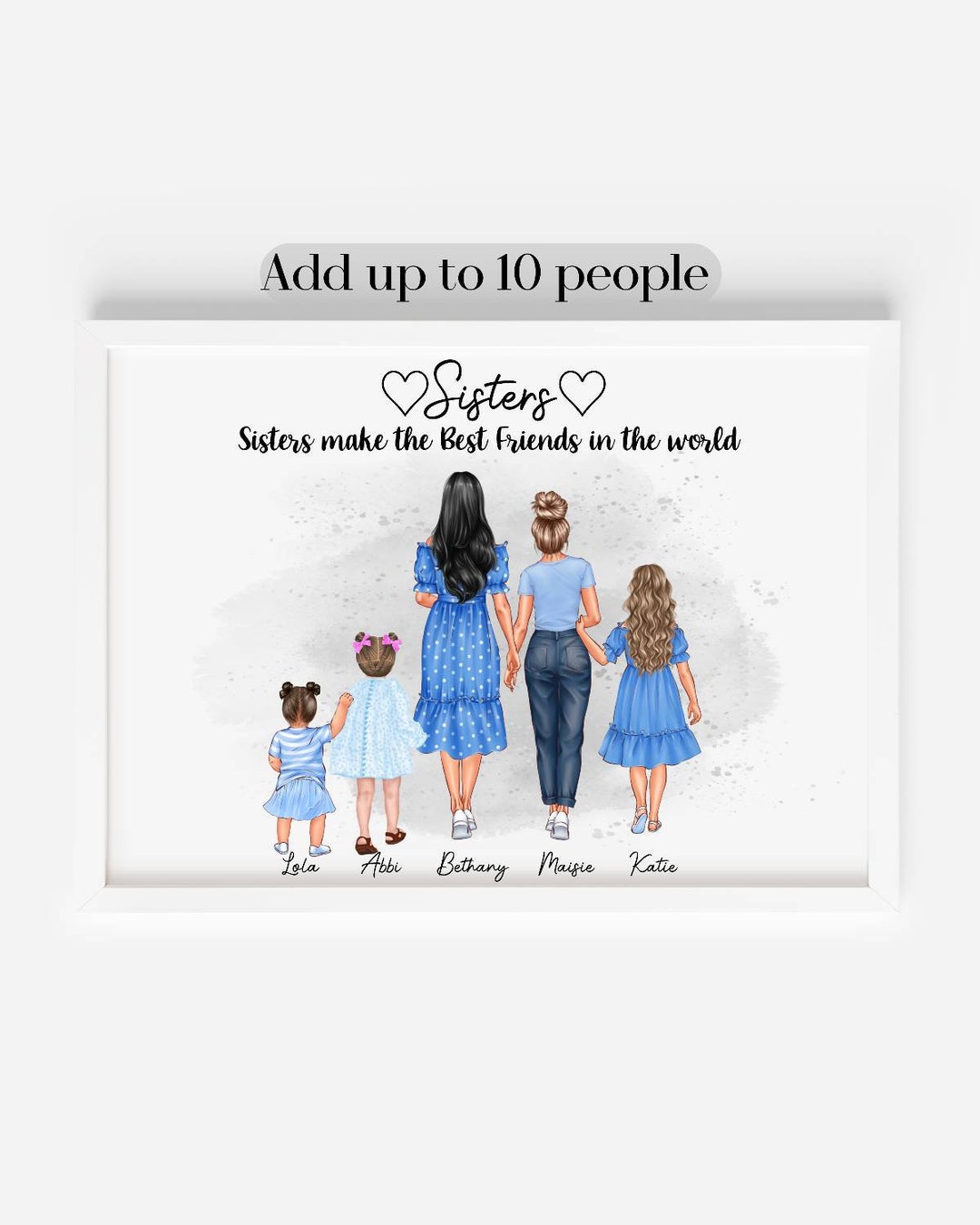 Personalised Sisters Print, Sister Print, Gift for Sister, Sister ...