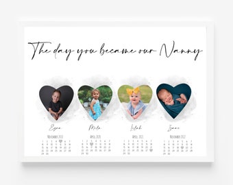 Nan Photo Collage, The Day You Became My Nanny, Nan Photo Gift, Nan Print, Gift For Nan, Mother’s Day Gift,Nanny Photo Collage,Nan Christmas