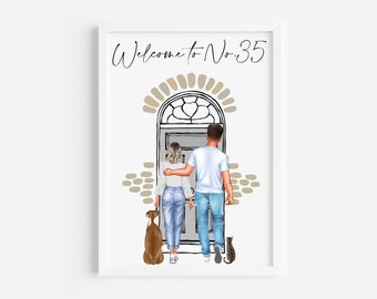 New Home Gift For Couple, Couple Print, New Home Owner Gift, New Home Card, Welcome To Our Home Print, First Home Gift, Family Print