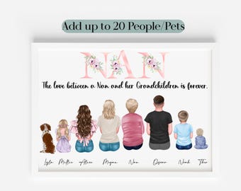 Personalised Gift For Nanny, Nanny Gifts, Grandma Gifts, Nana Gifts, Gifts For Nan, Nanny Print, Nan Print, Grandma Gift, Nanny Christmas