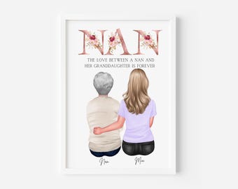 Personalised Gift For Nanny, Nanny Gifts, Grandma Gifts, Nana Gifts, Gifts For Nan, Nanny Print, Nan Print, Grandma Gift, Nanny Christmas
