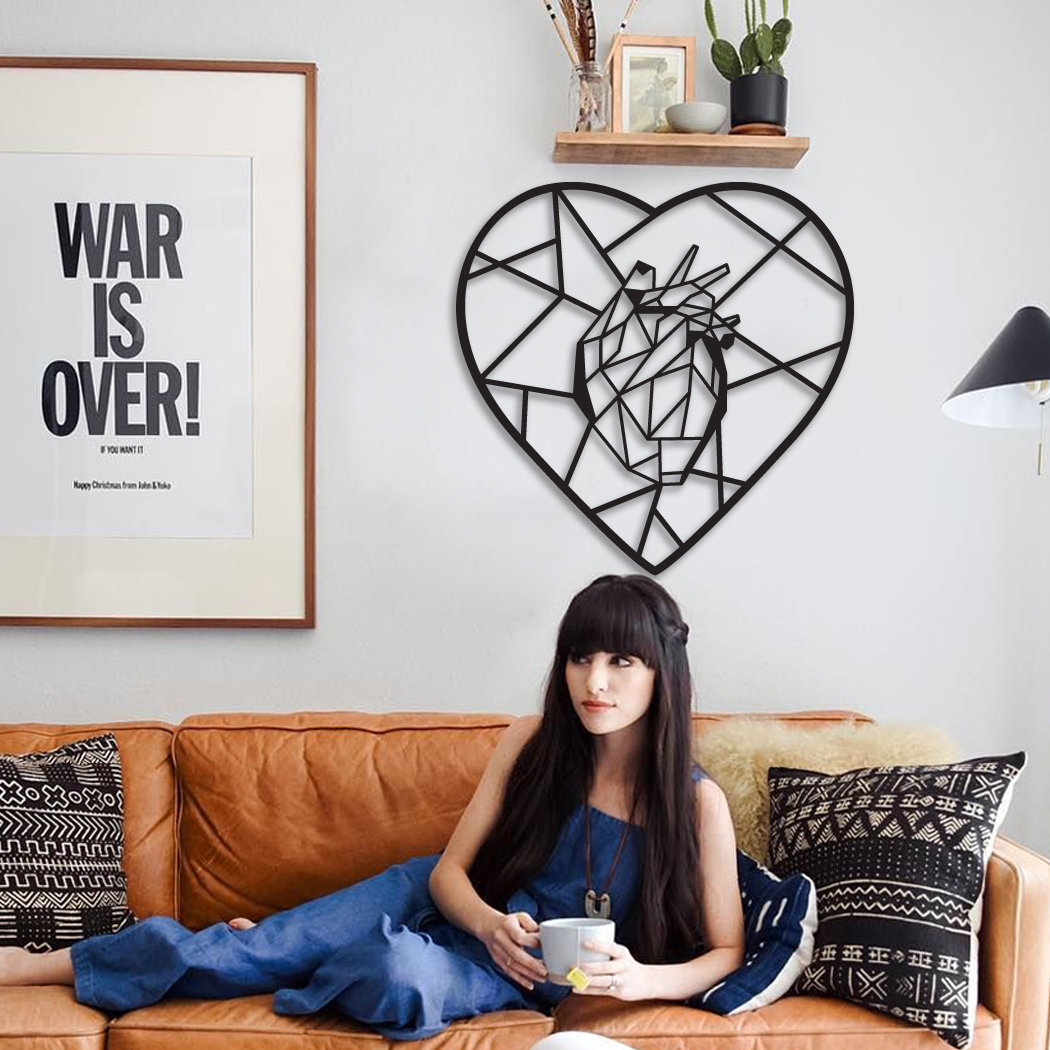 Love Heart Metal Wall Art Metal Wall Sign Metal Wall Etsy