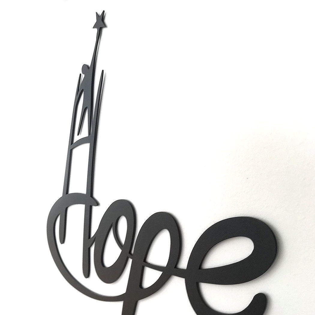 Hope Metal Wall Art, Metal Wall Decor, Metal Wall Sign, Metal Wall