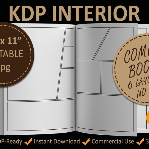 8.5 X 11 Blank Comic Book Layout Pages Printable 20 - Etsy