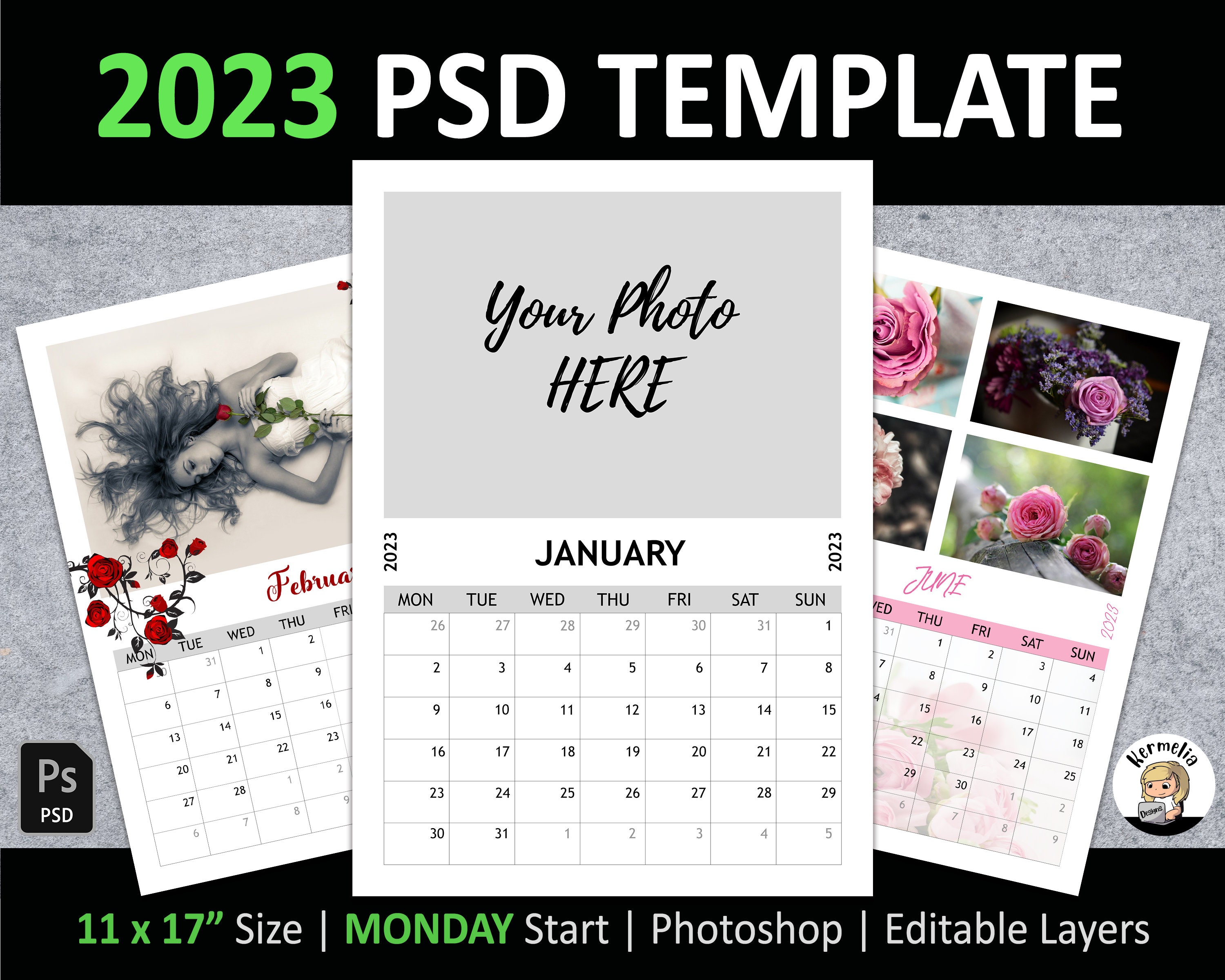 Psd 2023 24 Calendar Minimalist Blank Printable