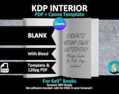 CANVA 6x9" BLANK Interior Editable Template Notebook Journal for Amazon KDP | With Bleed | 120 Pages Ready to Upload Pdf | Save Time!