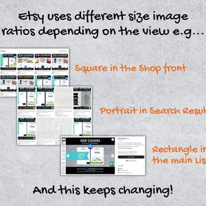 2026 ETSY Thumbnail Listing Image Template for Sellers | CANVA Cropping Template | Portrait Square Landscape 4:3 All Ratios image 3