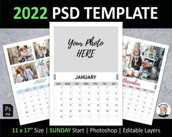 Calendrier 2023 Psd Psd Calendar | Etsy