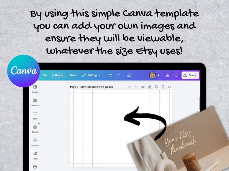 2026 ETSY Thumbnail Listing Image Template for Sellers | CANVA Cropping Template | Portrait Square Landscape 4:3 All Ratios image 5