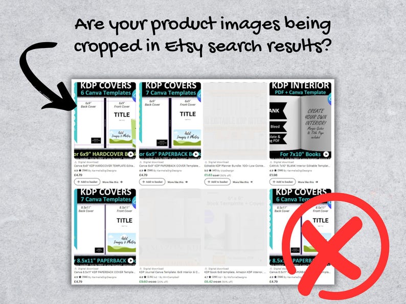 2026 ETSY Thumbnail Listing Image Template for Sellers | CANVA Cropping Template | Portrait Square Landscape 4:3 All Ratios image 2