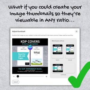 2026 ETSY Thumbnail Listing Image Template for Sellers | CANVA Cropping Template | Portrait Square Landscape 4:3 All Ratios image 4