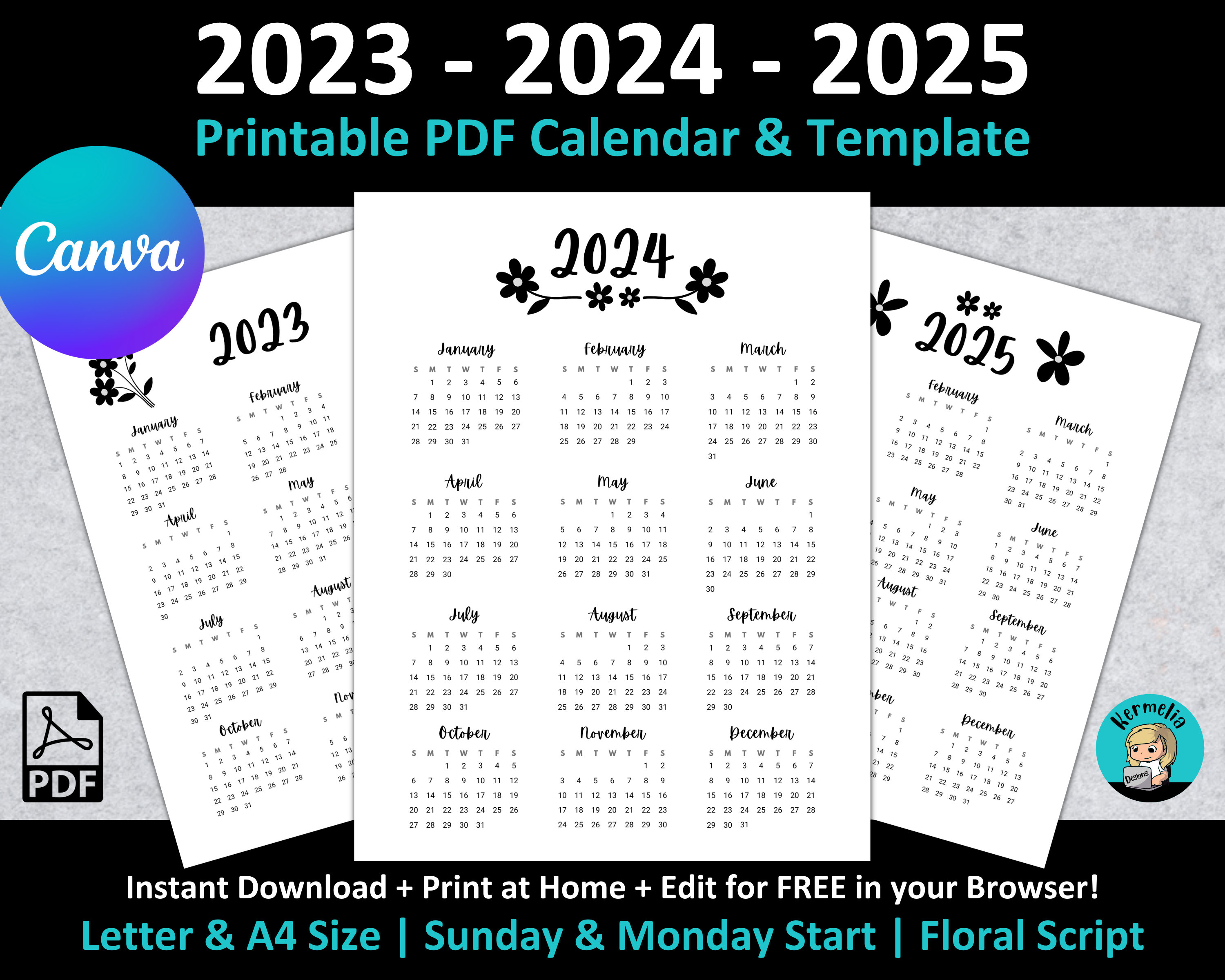 2025 Calendar Printable Commercial Calendar 2025 Pdf