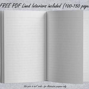 Canva 6x9" KDP PAPERBACK Book Cover Templates Editable Set #3 | + PDF Lined Interiors 100-150 Pages | Gold Amazon Notebook Journal Covers image 9