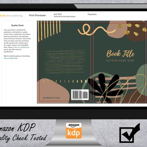 Canva 6x9" KDP PAPERBACK Book Cover Templates Editable Set #3 | + PDF Lined Interiors 100-150 Pages | Gold Amazon Notebook Journal Covers image 10