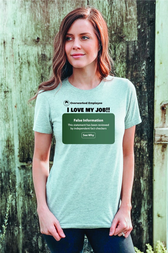 Funny 'I Love My Job' T-shirt, Sarcastic Work Gift - Etsy
