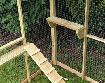 Catio / cat enclosure accessories - ladders 12cm x 100cm or 150cm or 300cm - handcrafted in the UK