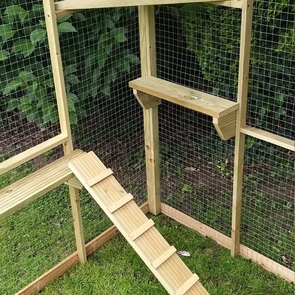 Catio / cat enclosure accessories - ladders 12cm x 100cm or 150cm or 300cm - handcrafted in the UK