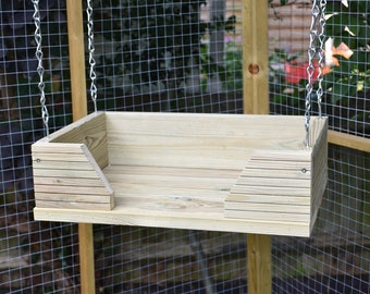 Catio / cat enclosure accessories - hanging bed / platform - handcrafted in the UK