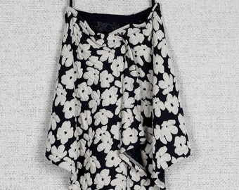 Floral wrap skirt, unlined [Size 140]