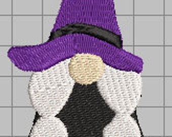 Witchy Gnome Cute Halloween - Embroidery Design