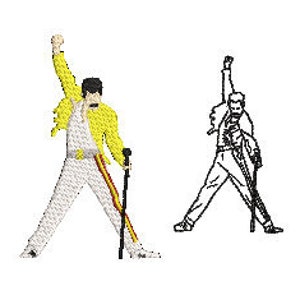 Freddy Mercury embroidery designs.