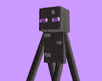 Enderman Video Game Embroidery Design