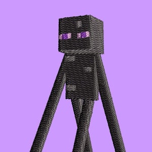 Enderman Video Game Embroidery Design