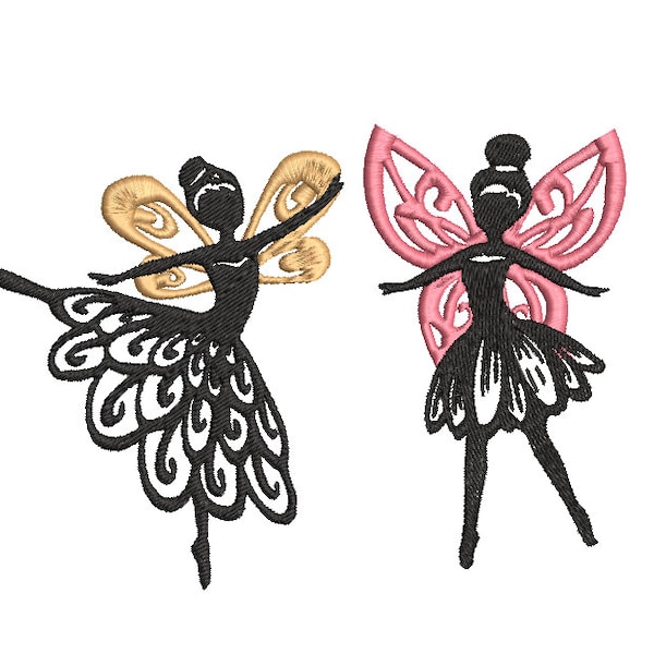 Fairies  4x4  Beautiful easy embroidery design