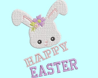 Easter Bunny & Basket Embroidery Design