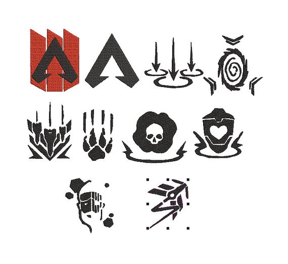 Apex Legend 10 Designs Embroidery Patterns. 4x4 Hoops Etsy