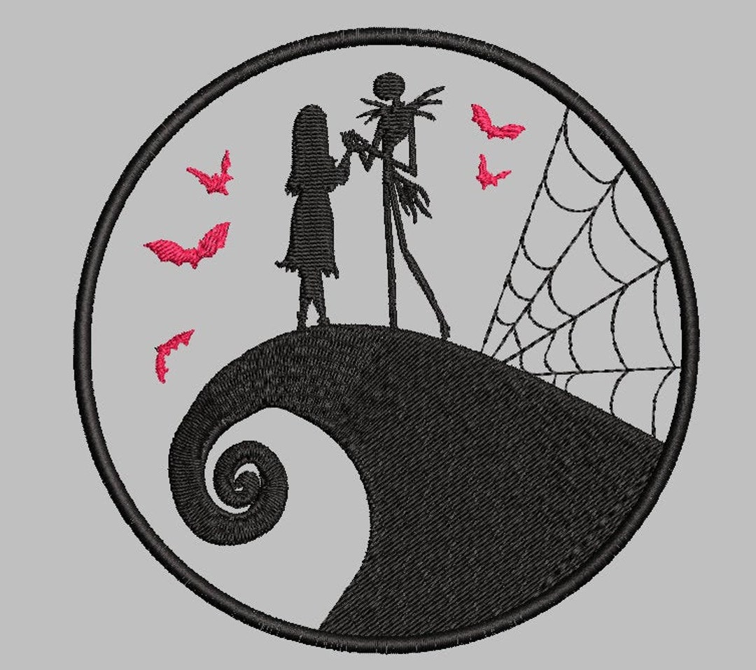 Jack Skellington and Sally Hill Embroidery Design Etsy