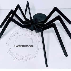 Halloween Spider 3D File - 16 thicknesses - digital svg and dxf files for crafts, laser cut file using glowforge and other laser cutters
