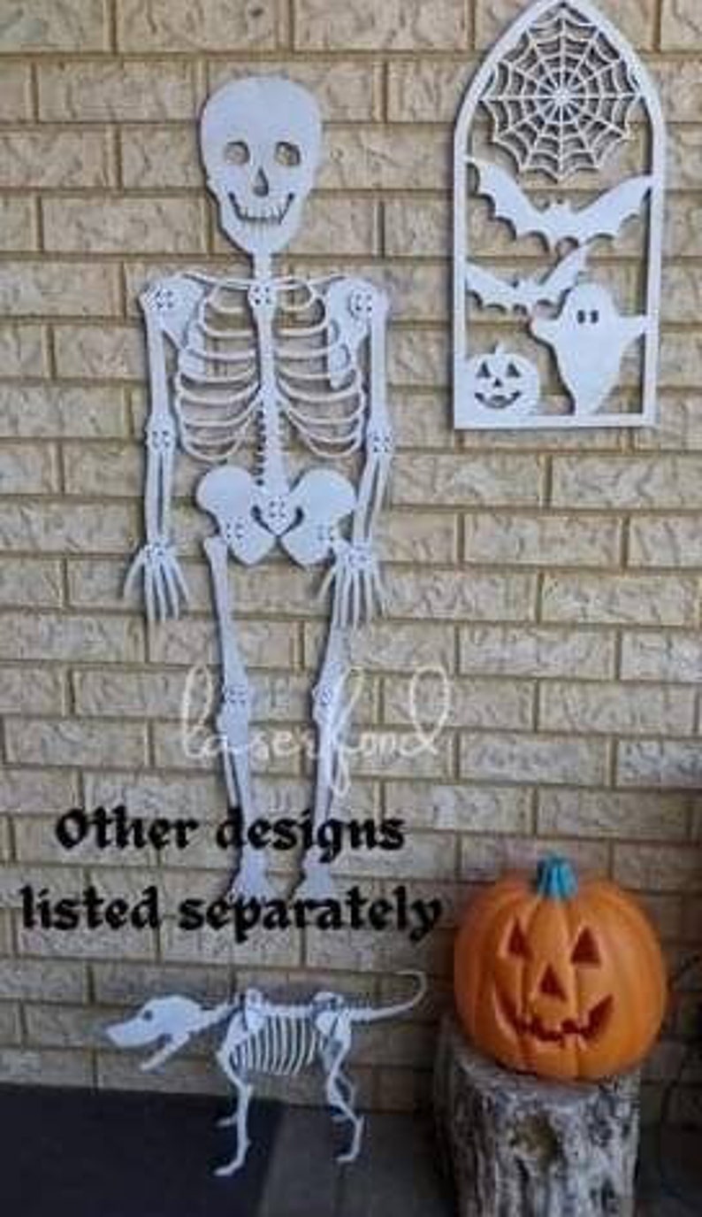 Halloween Dog Skeleton File digital svg and dxf files for crafts, laser cut file using glowforge and other laser cutters image 4