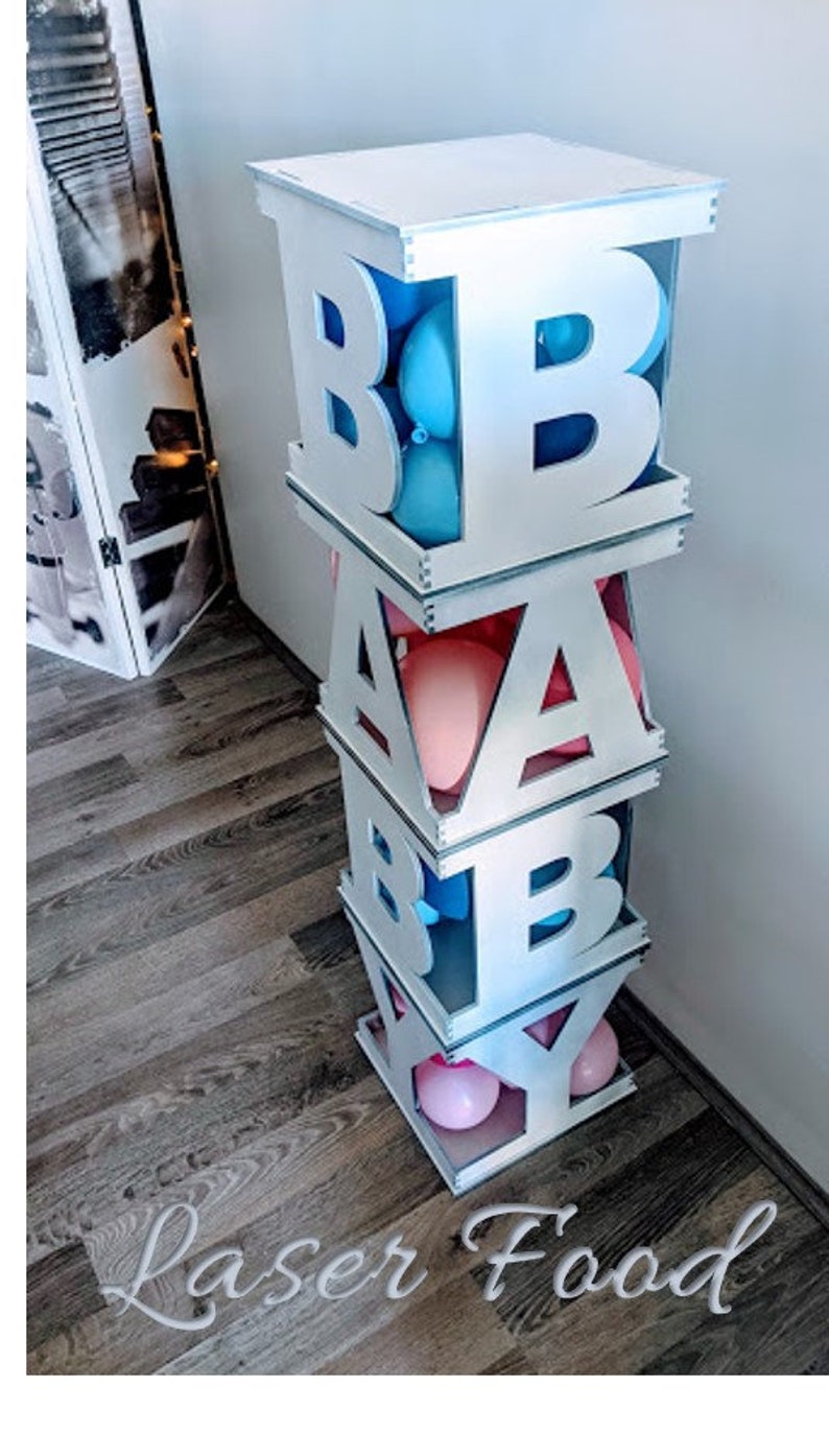 Baby Box Cubes for Baby Shower Laser Cut Files for Laser Etsy