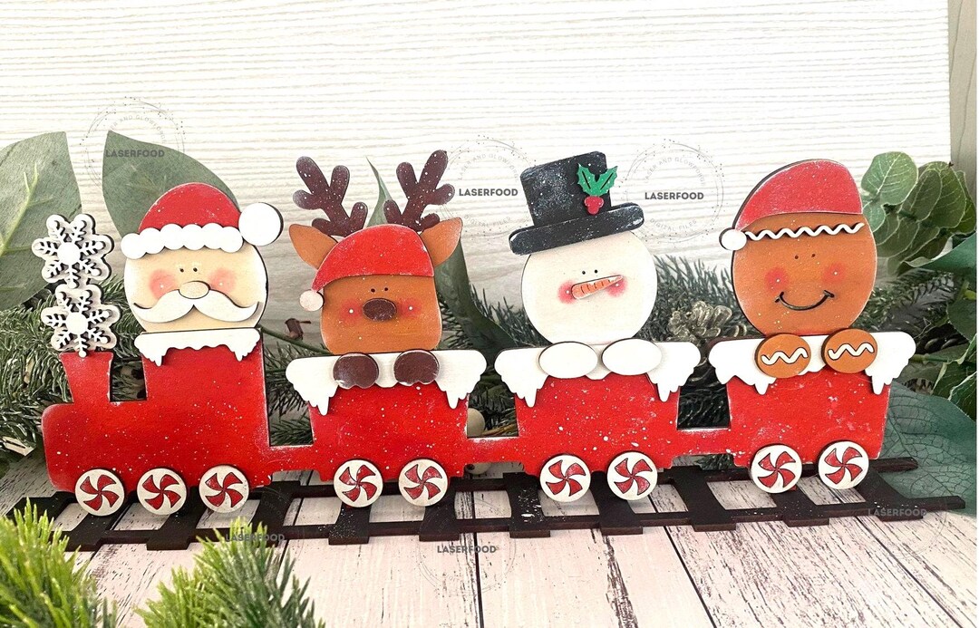 Christmas Santa Train - Laser Cut Files - Glowforge Ready Laser ...