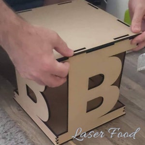 Alphabet Letter Cubes for Glow forge - Parties, Weddings, Bridal Showers and Home Decor - Laser Cut Files box initials character svg image 5