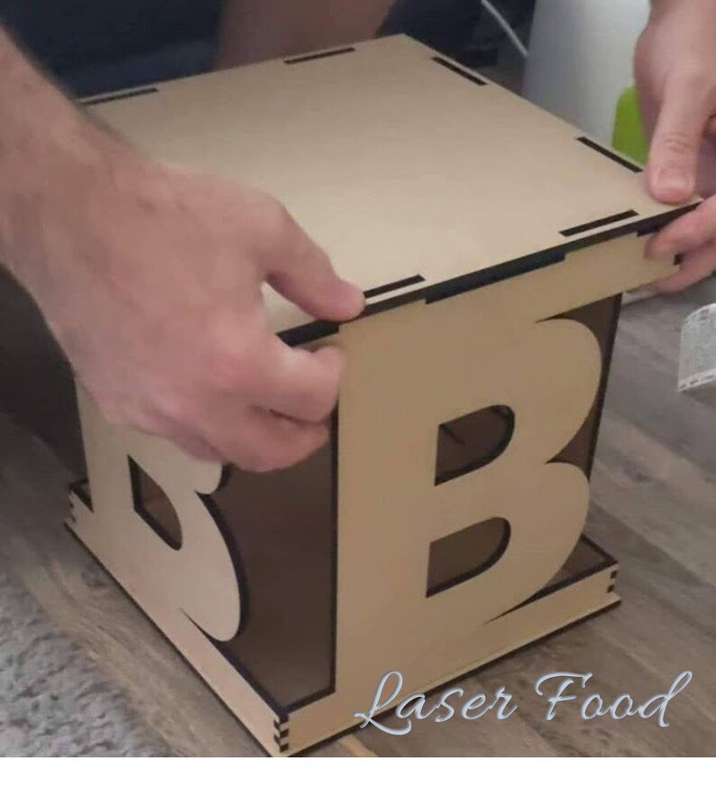 Alphabet Letter Cubes for Glow forge - Parties, Weddings, Bridal Showers and Home Decor - Laser Cut Files box initials character svg image 5