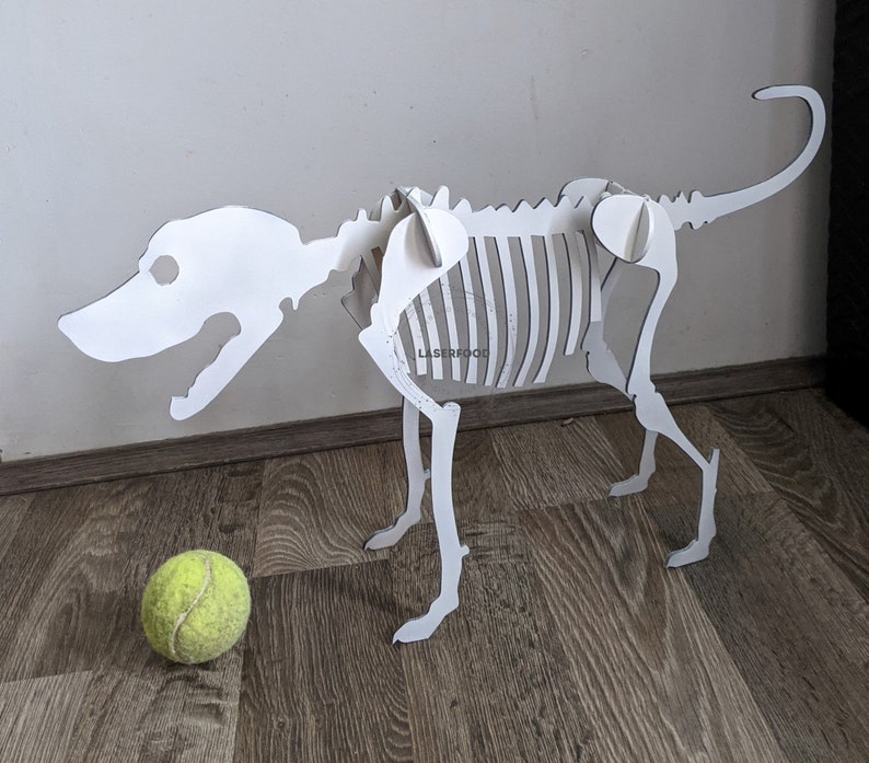 Halloween Dog Skeleton File digital svg and dxf files for crafts, laser cut file using glowforge and other laser cutters image 2