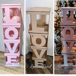 Alphabet Letter Cubes for Glow forge - Parties, Weddings, Bridal Showers and Home Decor - Laser Cut Files box initials character svg image 3