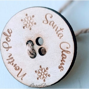 Santa Lost Button Datei - Laser Cut Dateien digitale svg, dxf Dateien zum Basteln, Laserschneiden und Gravieren für Glowforge + Andere